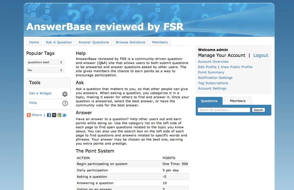 Answerbase - Help